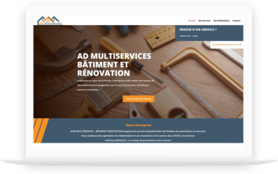 Création d’un site web pour ADM Bâtiment