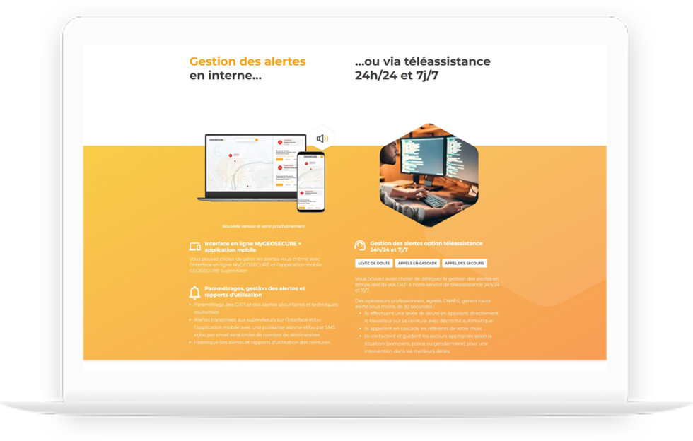 Site vitrine de GeoSecure réalisé par DC DIGITAL - Laptop