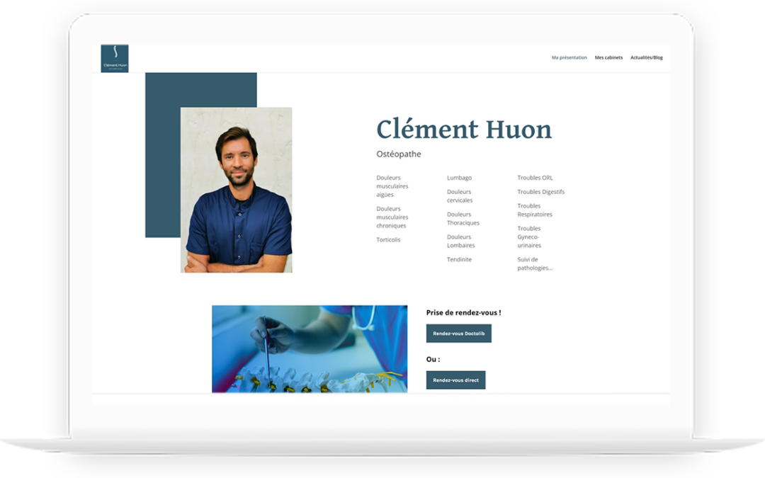 Création d’un site web pour Clément Huon