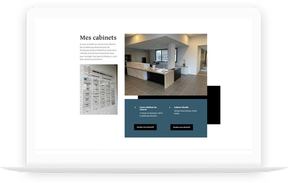 Site vitrine de Clément Huon, ostéopathe réalisé par DC DIGITAL - Laptop