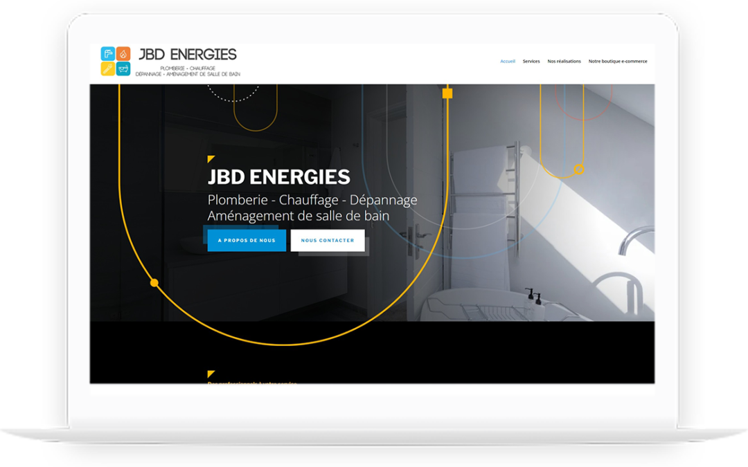 Site vitrine de JBD Energies réalisé par DC DIGITAL - Laptop
