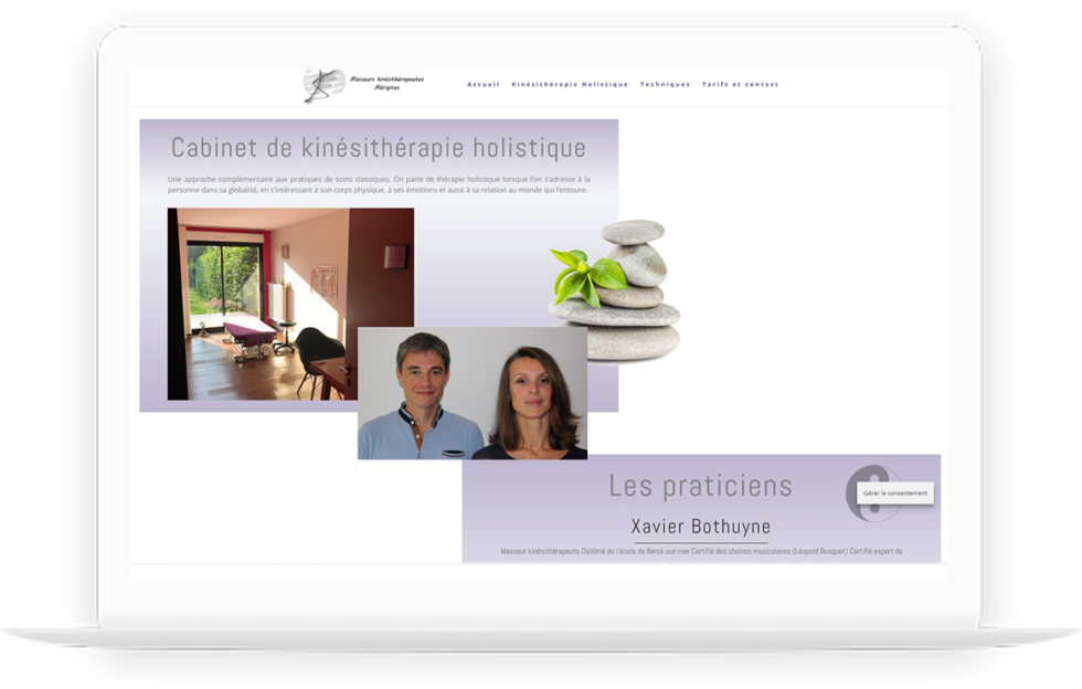 Site vitrine d'un Kinésithérapeute de Mérignies réalisé par DC DIGITAL - Laptop