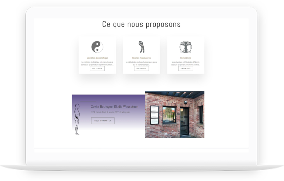 Site vitrine d'un Kinésithérapeute de Mérignies réalisé par DC DIGITAL - Laptop