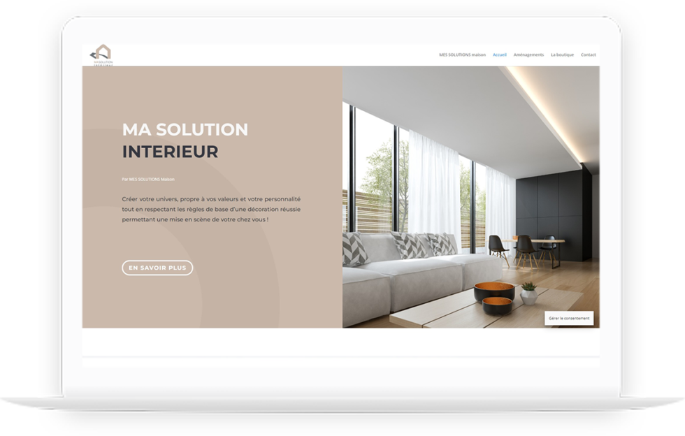 Site vitrine de ma solution intérieur réalisé par DC DIGITAL - Laptop