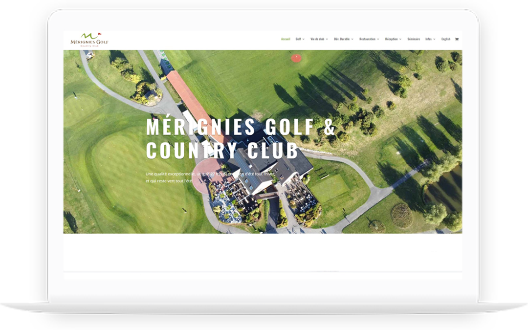 Site vitrine du golf de Merignies réalisé par DC DIGITAL - Laptop