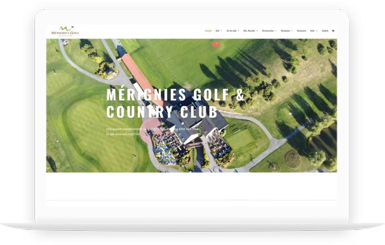 Site vitrine du golf de Merignies réalisé par DC DIGITAL - Laptop