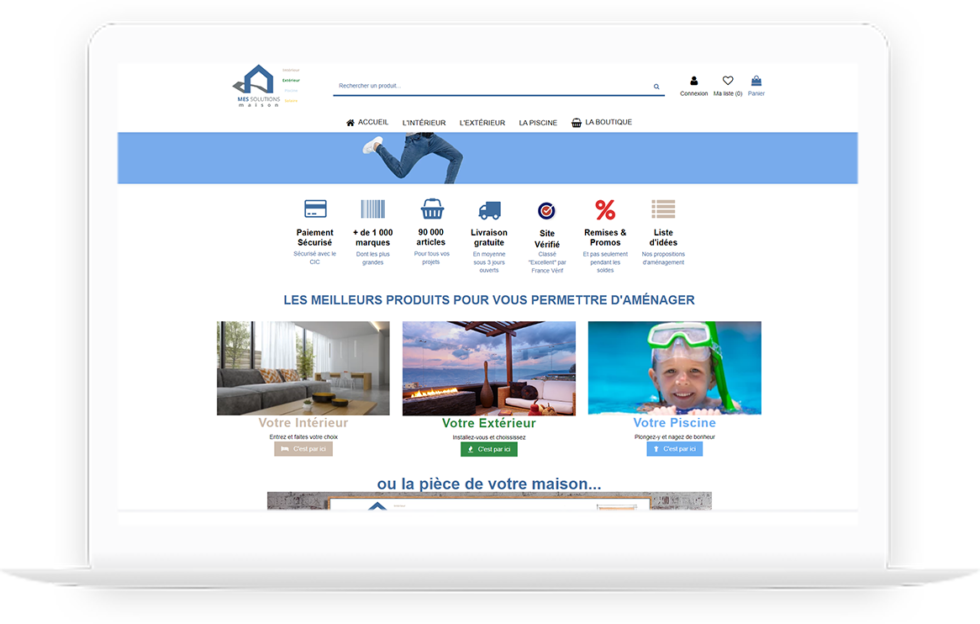 Site e-commerce de mes solutions maison réalisé par DC DIGITAL - Laptop