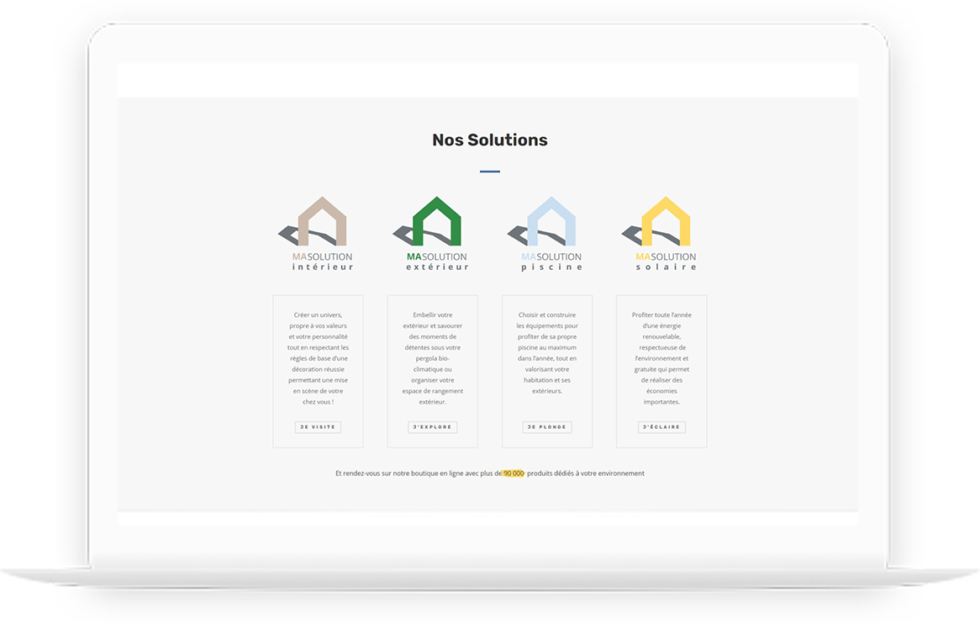 Site vitrine de mes solutions maison réalisé par DC DIGITAL - Laptop