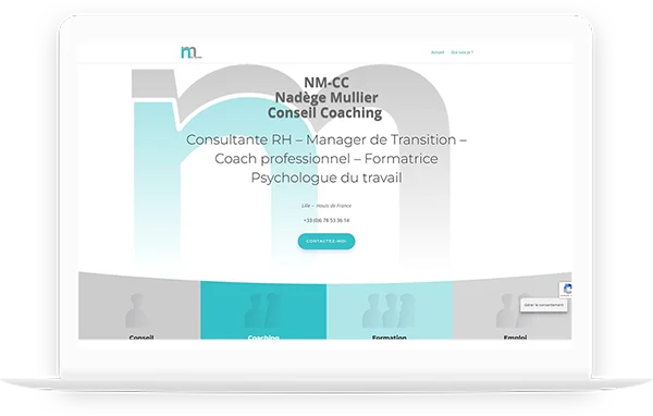Présentation d'un site web réalisé par DC-DIGITAL : le site de Nadège Mullier - coach