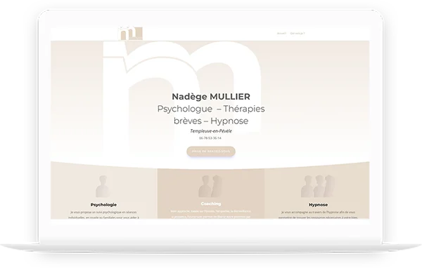 Présentation d'un site web réalisé par DC-DIGITAL : le site de Nadège Mullier - psychologue