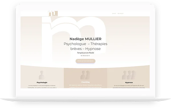 Création d’un site web pour Nadège MULLIER