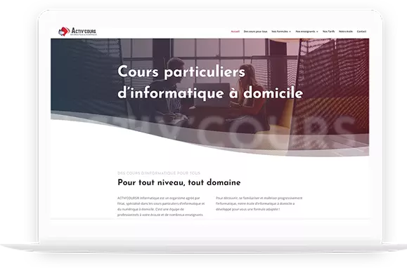 Création d’un site web pour Activ’Cours Informatique