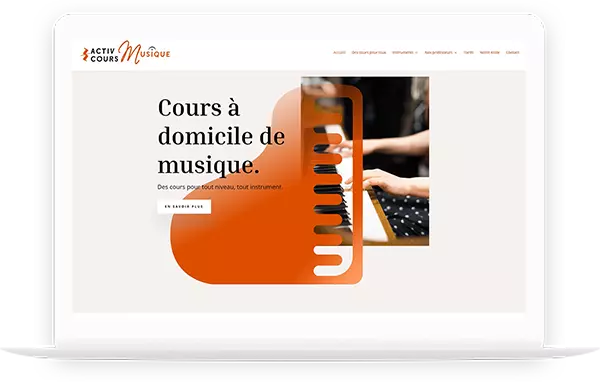 Création d’un site web pour Activ’Cours Musique