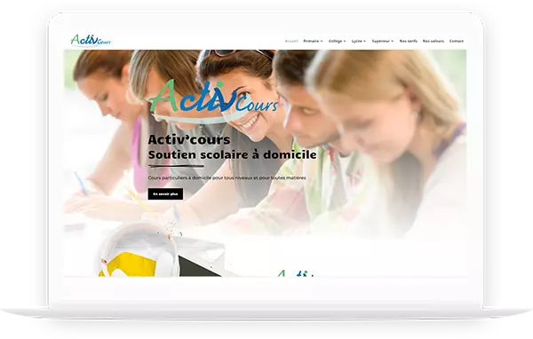 Création d’un site web pour Activ’Cours