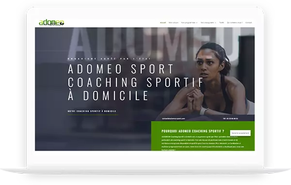 Création d’un site web pour ADOMEO SPORT