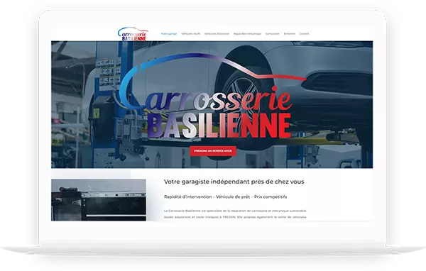 Présentation d'un site web réalisé par DC-DIGITAL : le site de la Carrosserie Basilienne