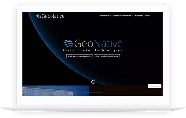 Présentation d'un site web réalisé par DC-DIGITAL : le site de Géonative
