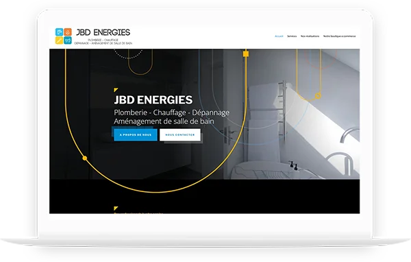 Présentation d'un site web réalisé par DC-DIGITAL : le site de JD Energies