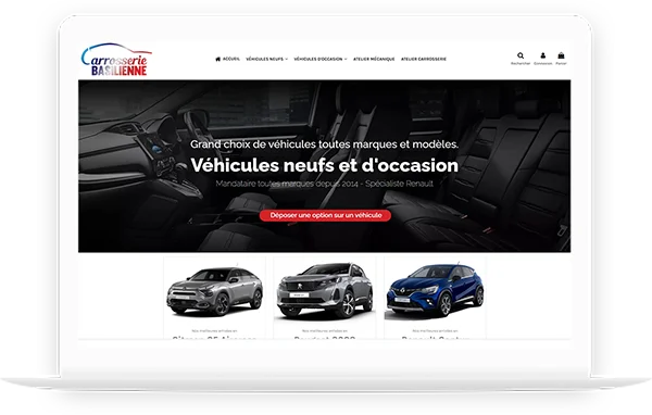 Présentation d'un site web réalisé par DC-DIGITAL : le site d'un mandataire automobile