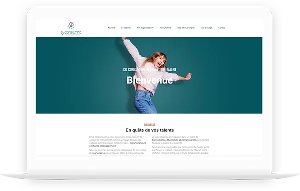 Présentation d'un site web réalisé par DC-DIGITAL : le site de CD Consulting