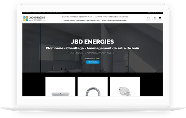 Présentation d'un site web réalisé par DC-DIGITAL : la boutique en ligne de JBD Energies