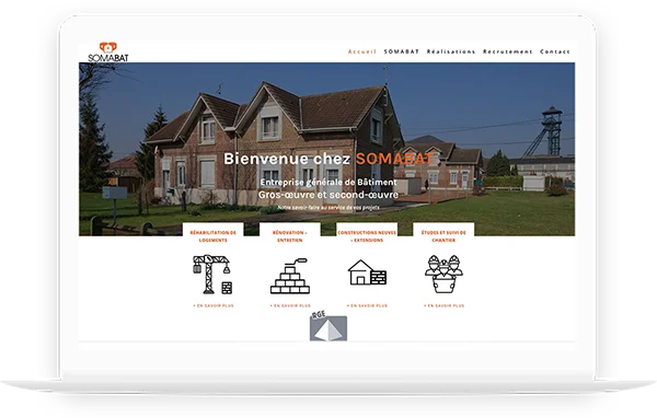 Présentation d'un site web réalisé par DC-DIGITAL : le site de Somabat